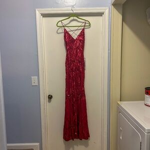 Red Macys prom dress